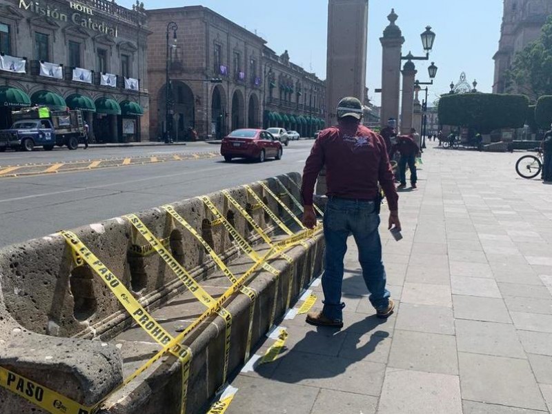 Cerrán plazas públicas y reabrirán circulación vehicular en centro histórico