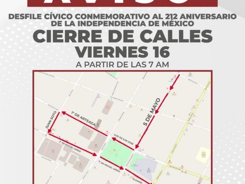 Cerrarán calles de Coatepec por desfile conmemorativo