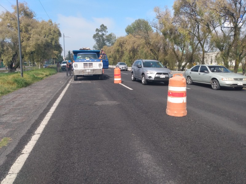 Cerrarán carril de Paseo Tollocan por mantenimiento