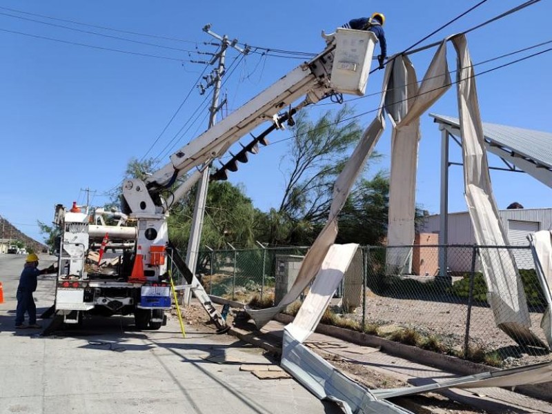 CFE habilita 88% de energía eléctrica en Guaymas