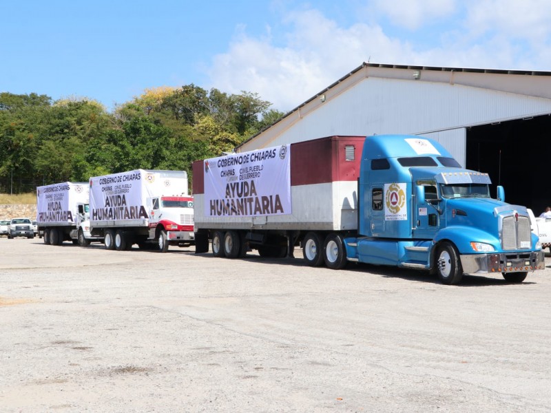 Chiapas envía ayuda humanitaria para damnificados de Guerrero