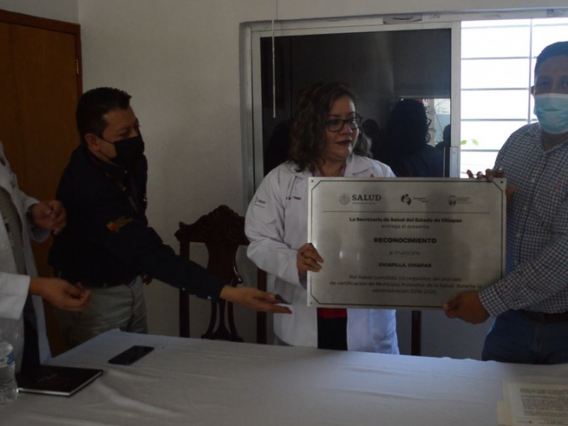 Chiapilla obtiene placa como municipio saludable