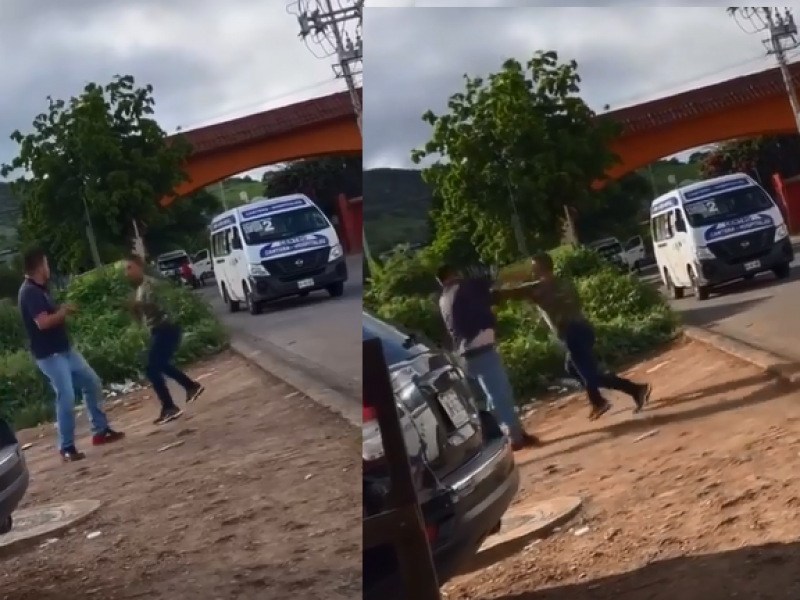 Choferes de combi protagonizan pelea en la Cantera