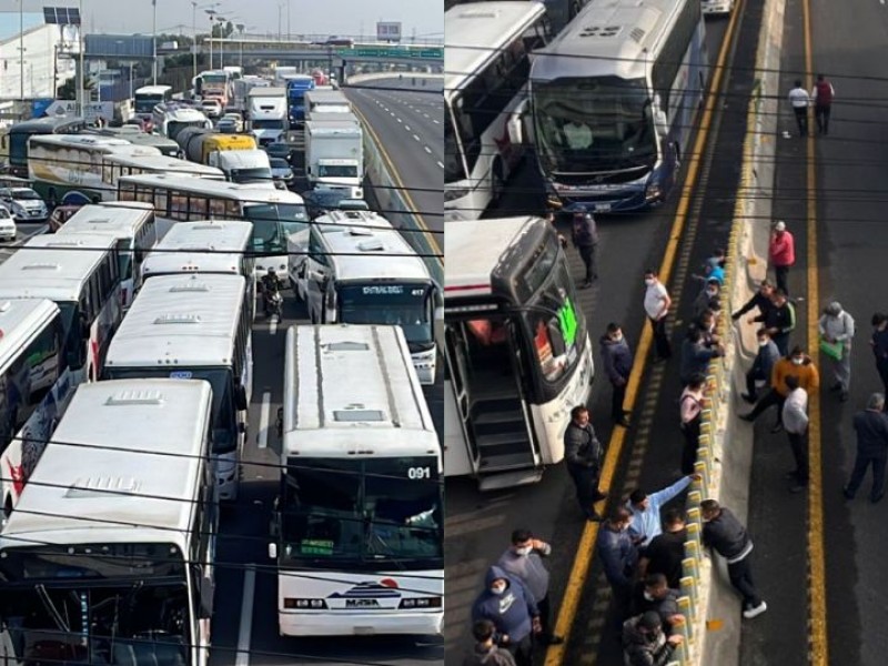 Transportistas liberan la México-Pachuca tras 8 horas de bloqueo