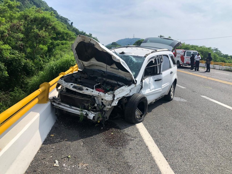 Choque cerca del mirador Ixtapa deja siete heridos (dato preliminar)