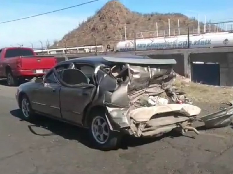 Choque por alcance deja varios lesionados en carretera Guaymas-Empalme