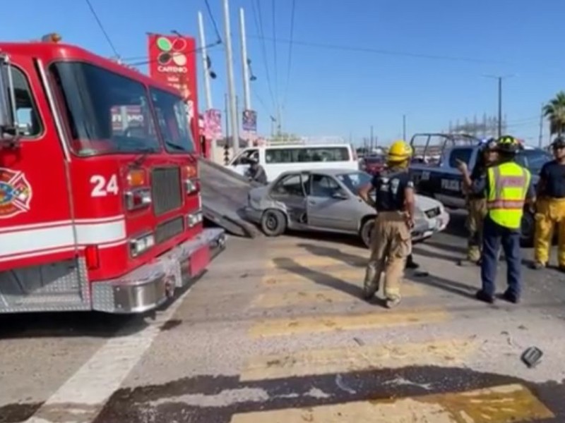 Choque triple al norte de Guaymas
