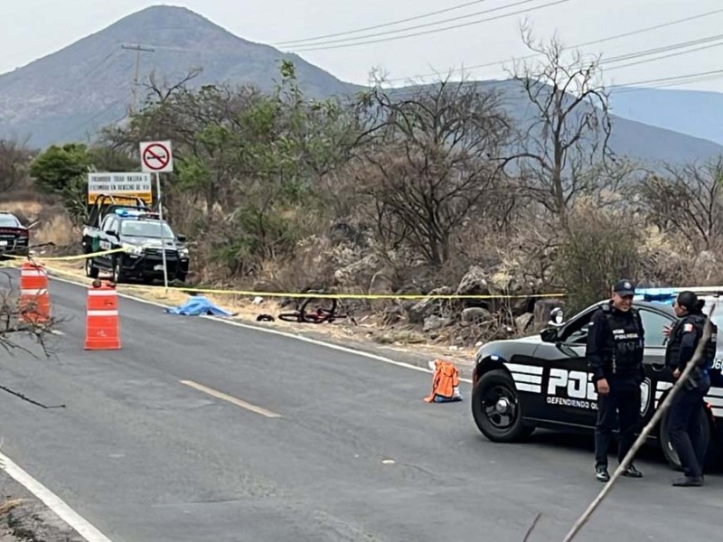 Ciclista murió tras ser atropellado en Huimilpan