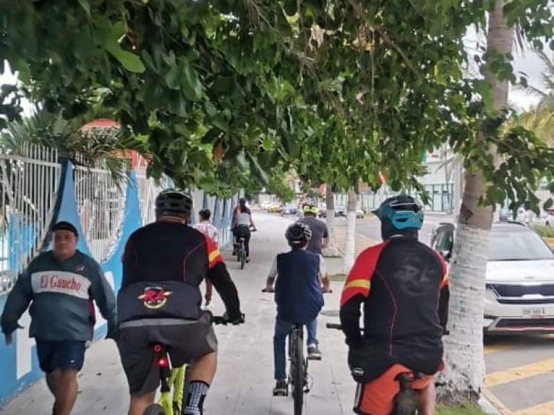 Ciclistas imposibilitados para transitar en Boca y Veracruz