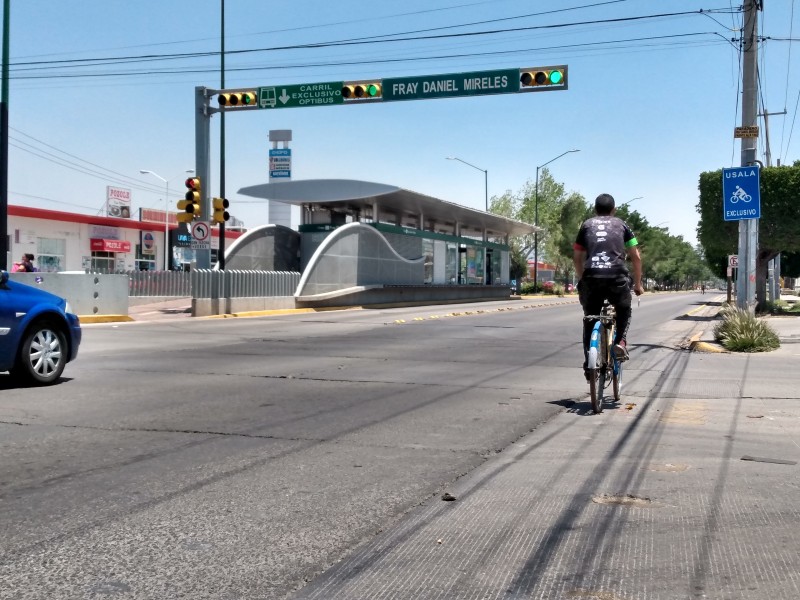 Ciclovía peligrosa arriesga usuarios en León