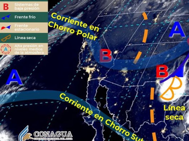 Cielo despejado a medio nublado en sur de Sonora