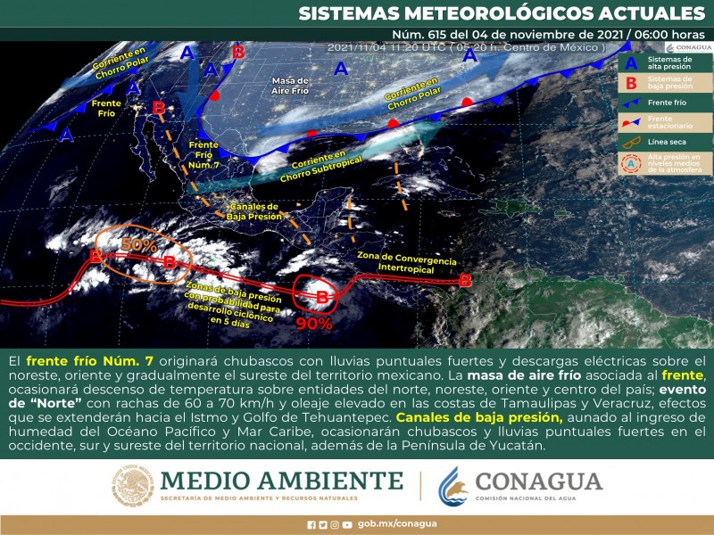 Cielo despejado y temperaturas templadas en Sonora