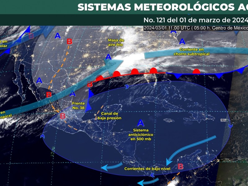 Cielo medio nublado, con clima caluroso en Toluca