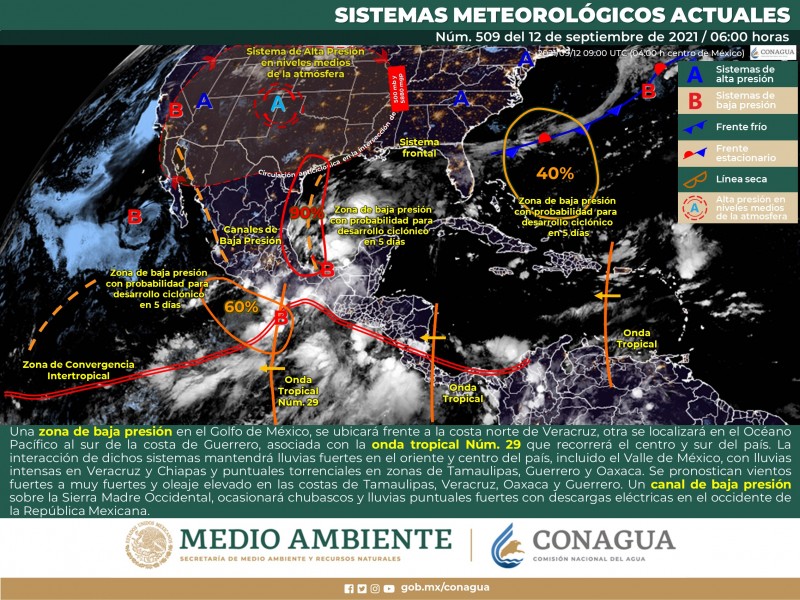 Cielo parcialmente nublado este domingo sin probabilidad de lluvias