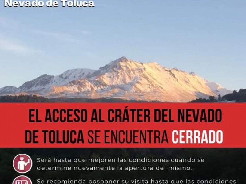 Cierran  acceso al Nevado de Toluca
