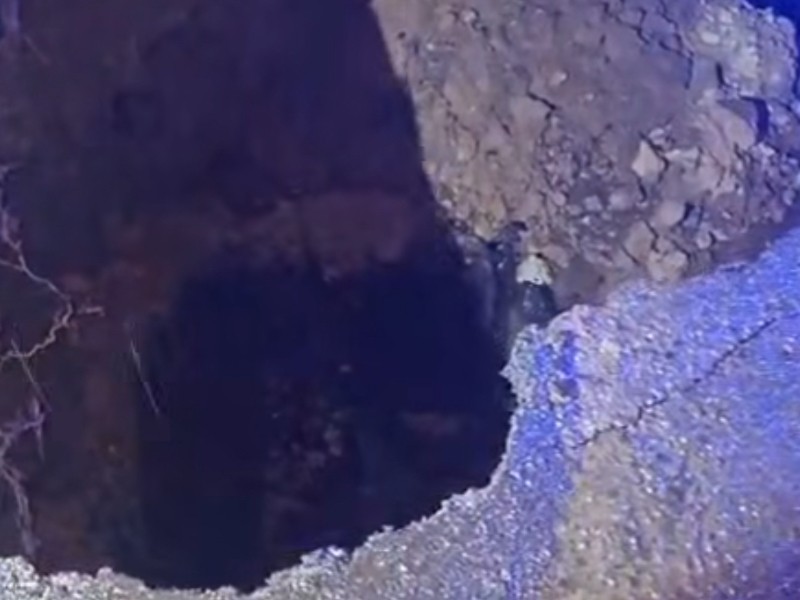 Cierran avenida de El Tintero por aparición de socavón