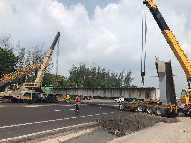 Cierran carretera Veracruz-Cardel por trabajos de rehabilitación