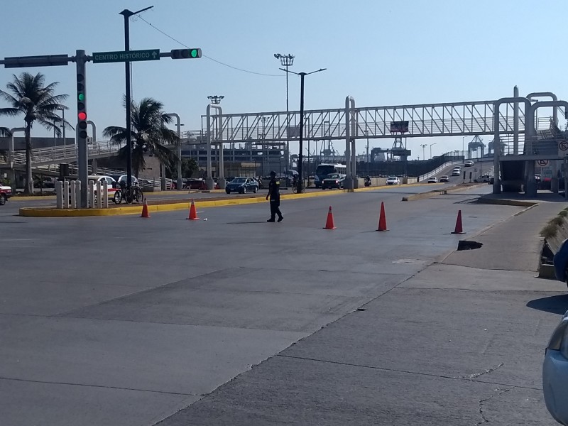 Cierran carril norte-sur del puente Morelos de Veracruz