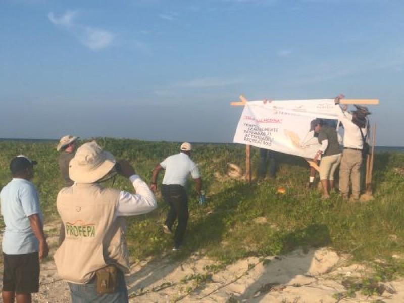 Cierran isla Salmedina en Veracruz