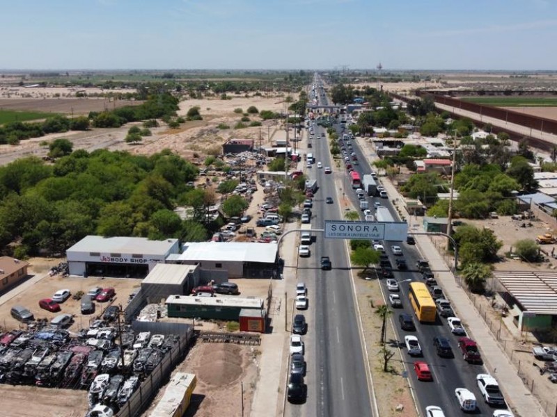 Cierran trigueros caseta del Puente Río Colorado