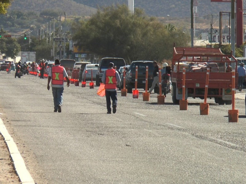 Cierre de calles por pavimentacion, tome vías alternas