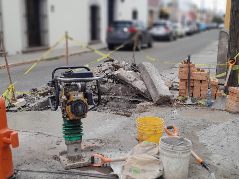 Cierre vial en el Centro Histórico de Durango provoca congestionamiento