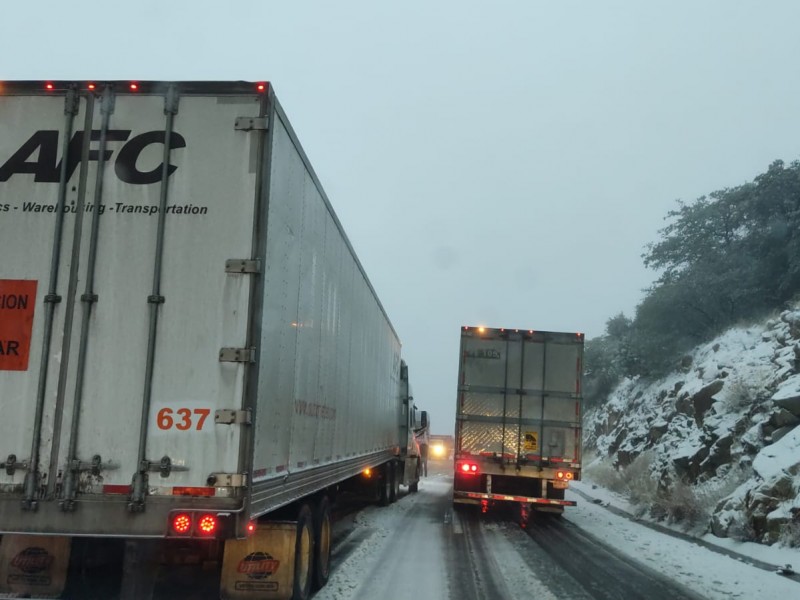 Se realizan cierres carreteros por nevadas