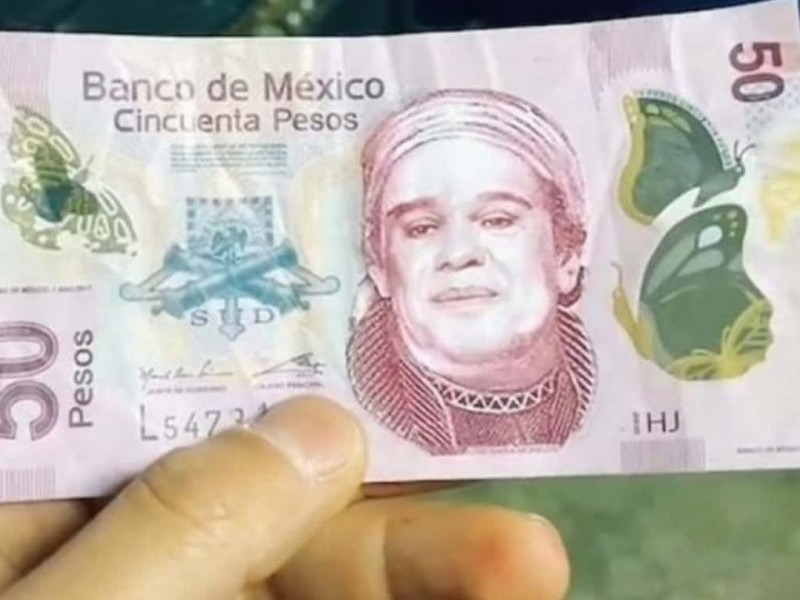 Circula billete falso de $50, tiene la cara de Juanga