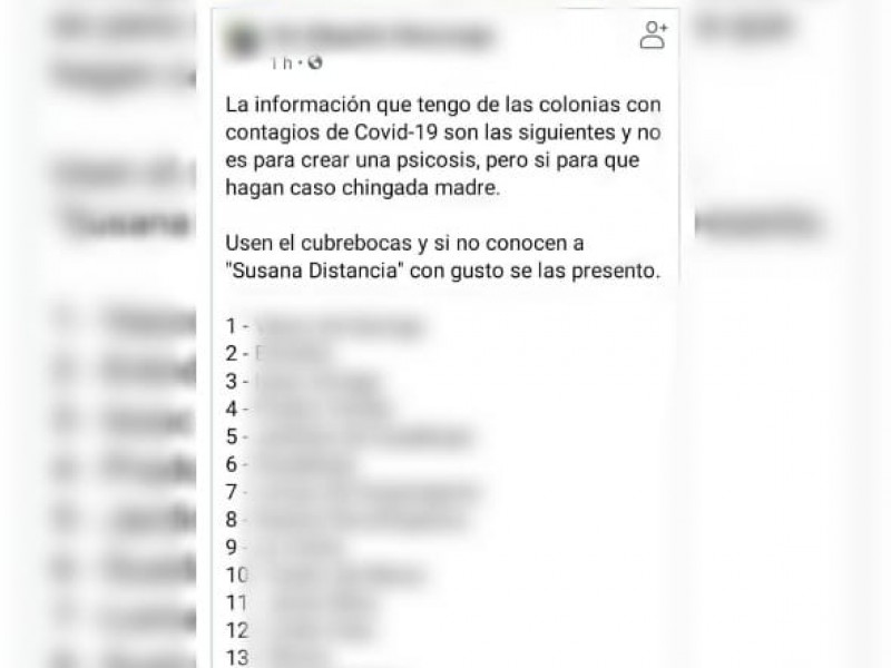 Circula información falsa de colonias con covid-19 en Morelia: Ayuntamiento