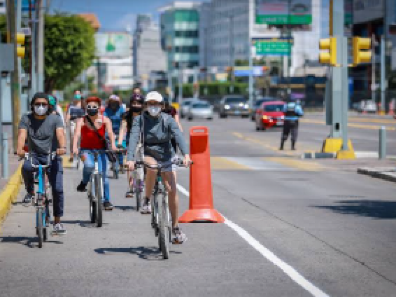 Circulan más de 2 mil ciclistas por ciclovía emergente