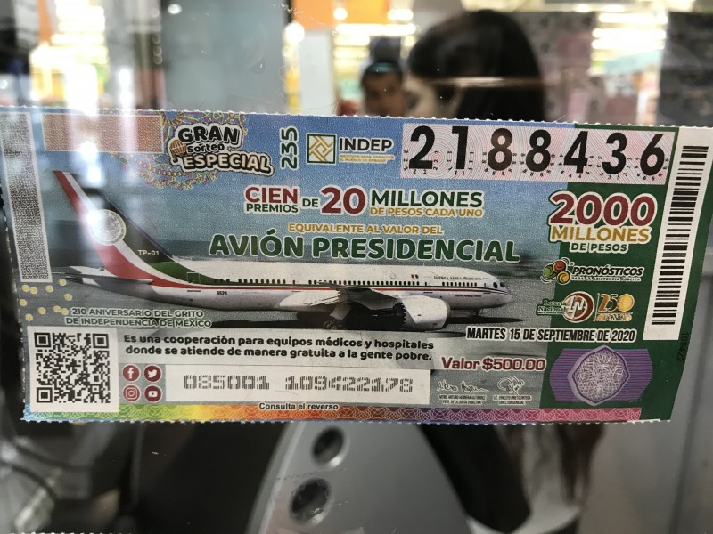 Ya se venden los boletos para sorteo del avión presidencial