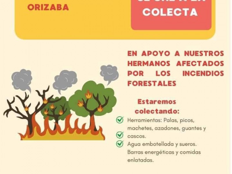 Ciudadanos organizan colectas para apoyar a combatientes de incendios