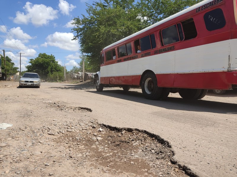 Ciudadanos solicitan reparar el camino Bajada a La Florida