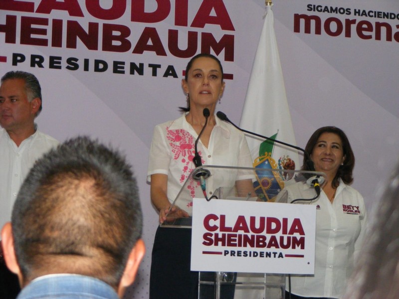 Claudia Sheinbaum visita Querétaro; se compromete a construir tren México-Querétaro