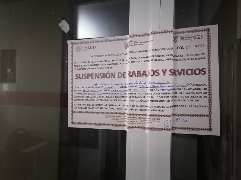 Clausura Cofepris varias áreas del hospital IMSS-Bienestar de Zihuatanejo