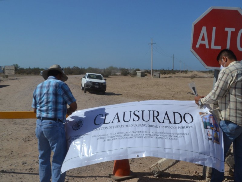 Clausura obra de construcción de planta desaladora en Empalme