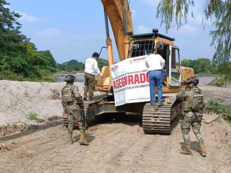 Clausura Profepa obra que buscaba alterar curso del río Suchiate