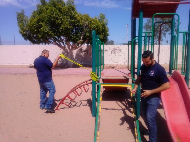 Clausura Protección Civil juegos infantiles en parques