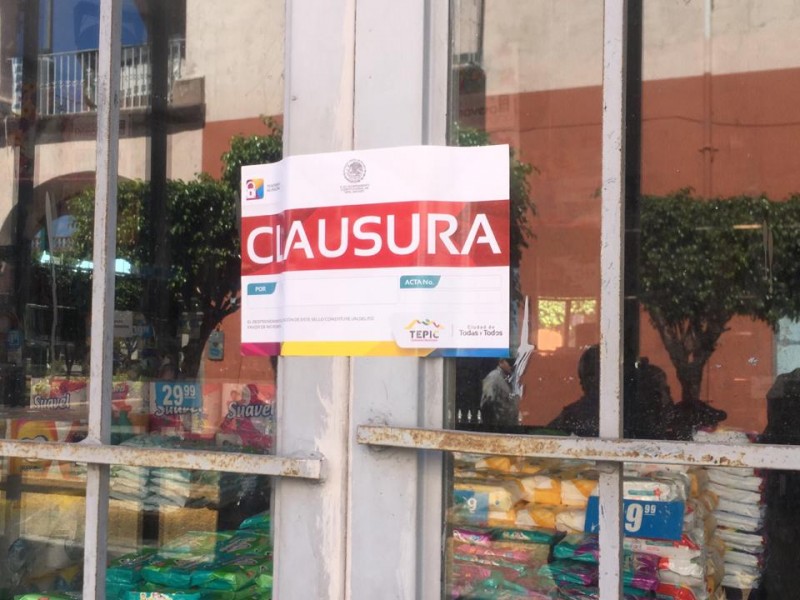 Clausuran 10 establecimientos en Tepic por no acatar indicaciones sanitarias