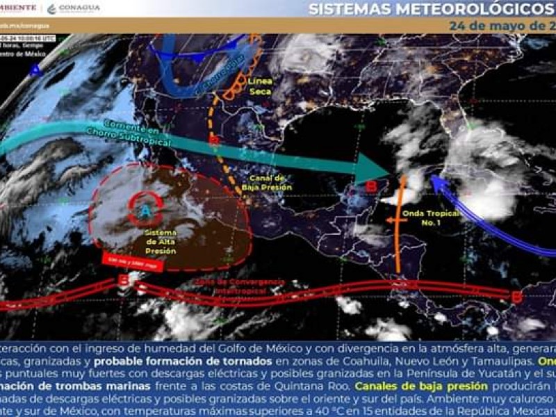 Clima cálido y cielo despejado para Sonora