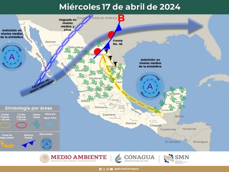 Clima en Guaymas hoy 17 de abril