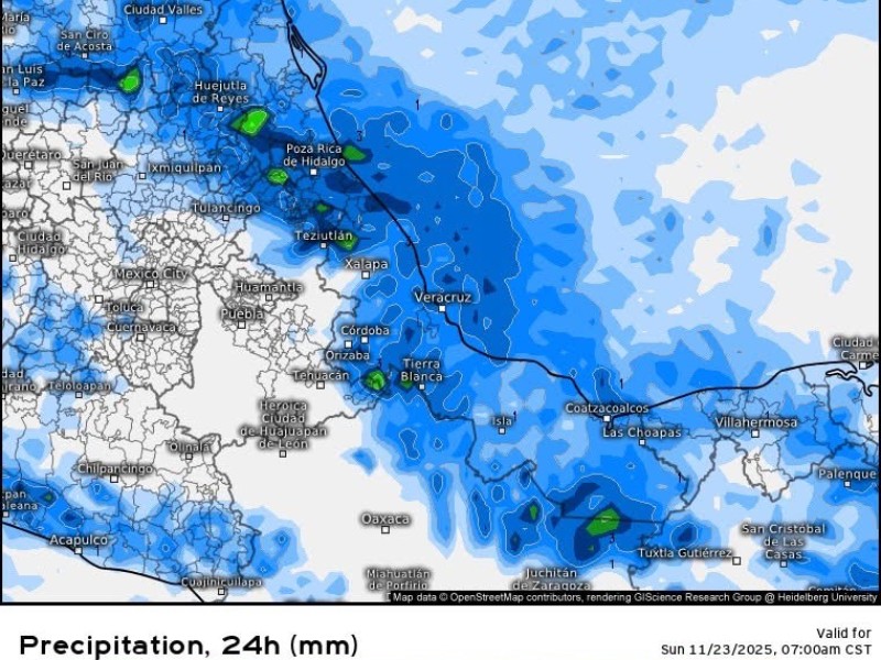 Clima inestable y lluvias aisladas en el norte veracruzano