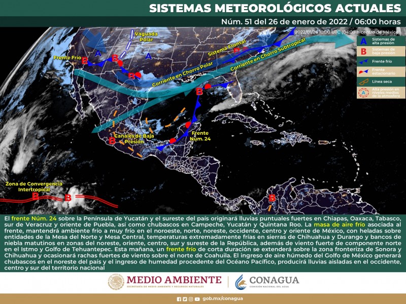 Clima para este miércoles en Sonora: Sistema Meteorológico Nacional