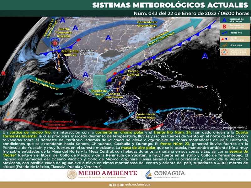 Clima para este Sábado en Sonora