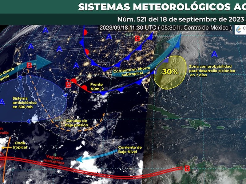 Clima templado con 70% probabilidad de lluvias, pronóstico para Toluca