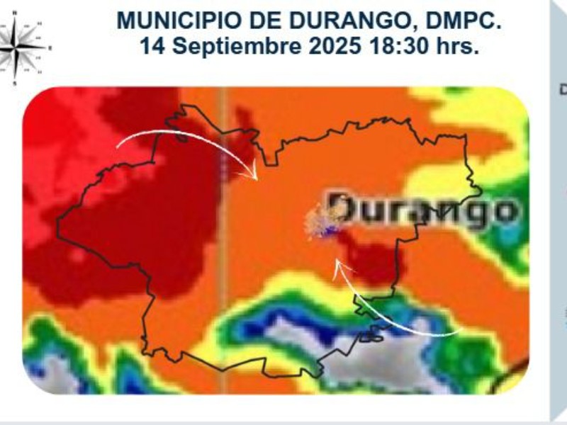 CMMR alerta nubosidad densa en Durango con riesgo de lluvias