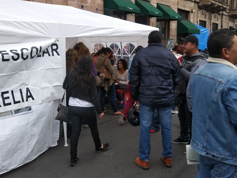 CNTE se planta en Centro de Morelia