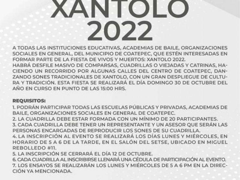 Coatepec organiza festival Xantolo