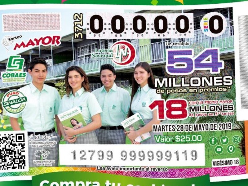 Cobaes será imagen de la Lotería Nacional