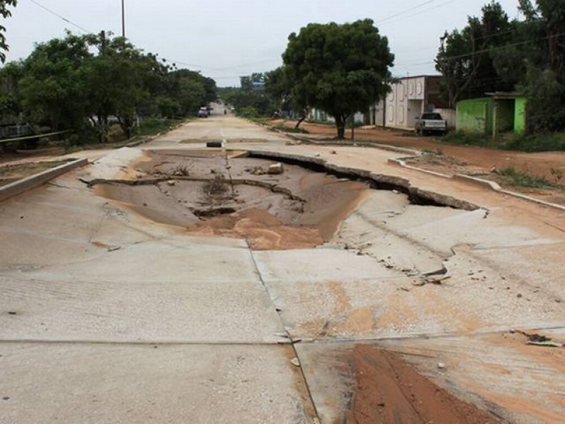 Colapsa obra, a una año de realizada